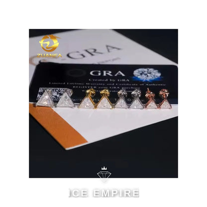 Iced Out 925 Silver Moissanite Earrings