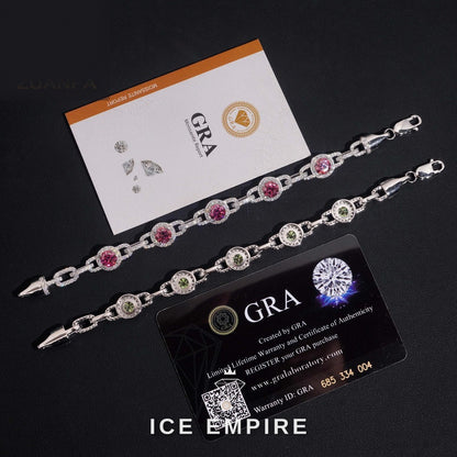 Iced Out 925 Silver Moissanite Bracelet