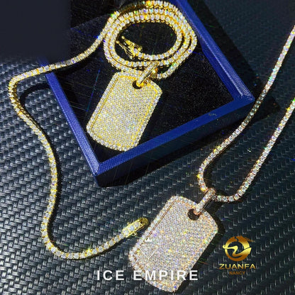 Iced Out Rose Gold Plated Moissanite Pendant