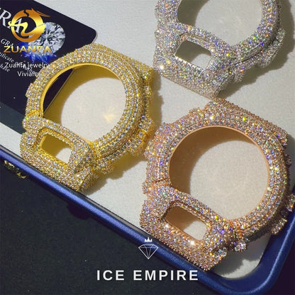Iced Out 925 Silver Moissanite Watch