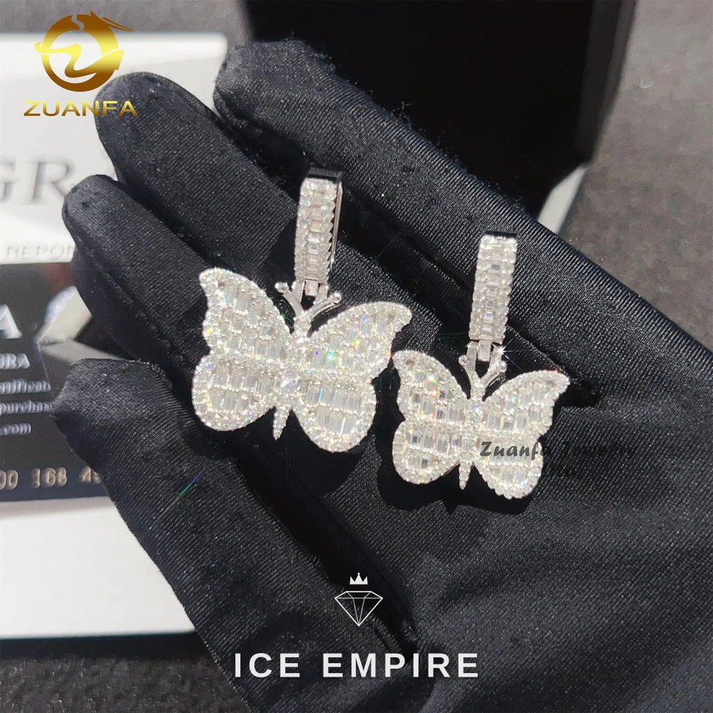 Iced Out 925 Silver Moissanite Pendant