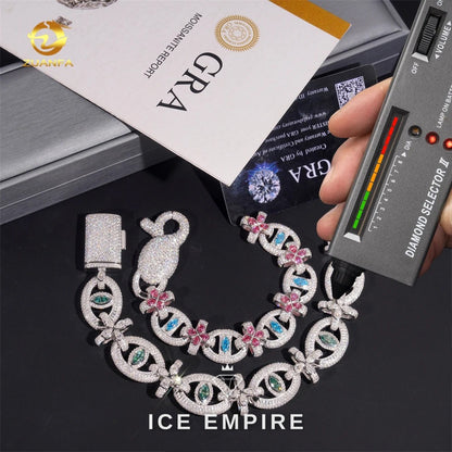 Iced Out Rose Gold Plated Moissanite Cuban Chain