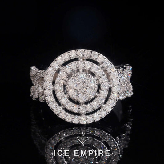 Iced Out Baguette 925 Silver Moissanite Ring