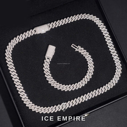Iced Out Gold Plated Moissanite Cuban Chain