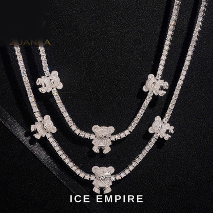 Iced Out Rose Gold Plated Moissanite Cuban Chain