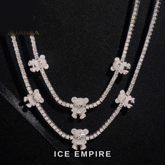 Iced Out Rose Gold Plated Moissanite Cuban Chain