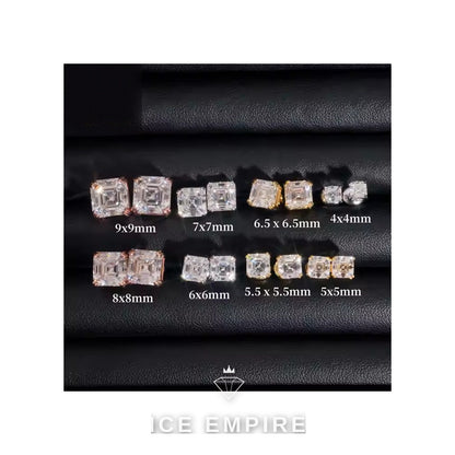 Iced Out Rose Gold Plated Moissanite Earrings