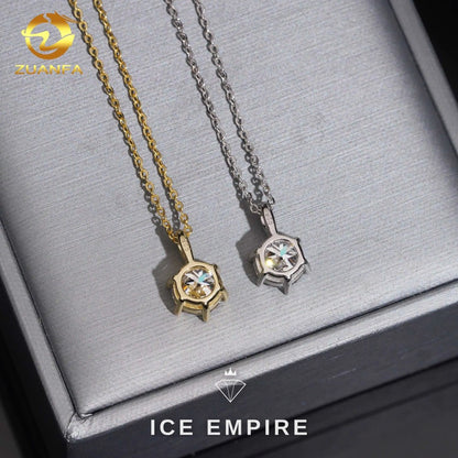 Iced Out 925 Silver Lab Grown Diamond Pendant