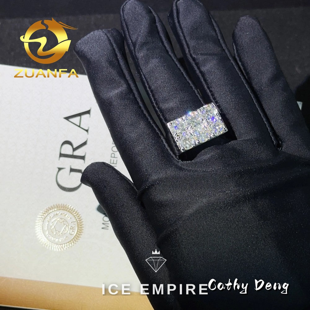 Iced Out 925 Silver Moissanite Cuban Chain