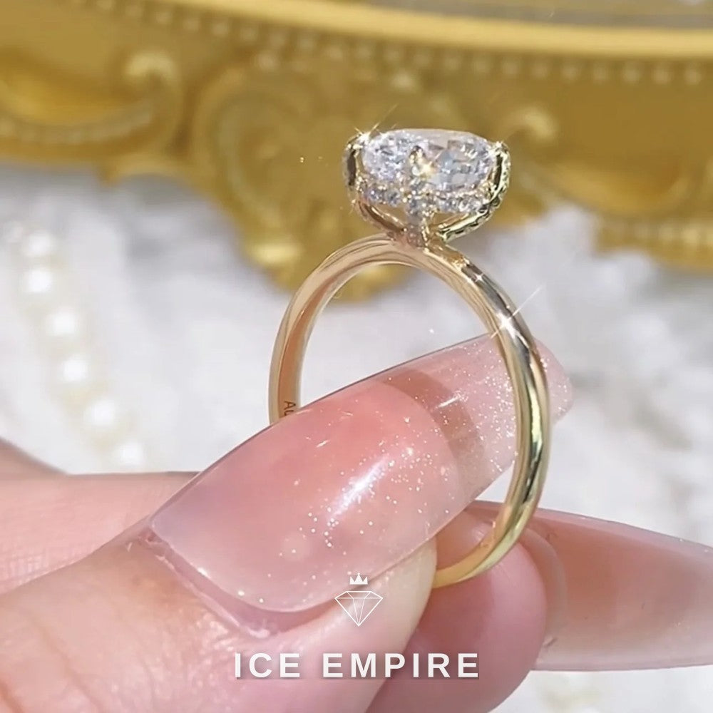 Iced Out Gold Plated Lab Grown Diamond Ring