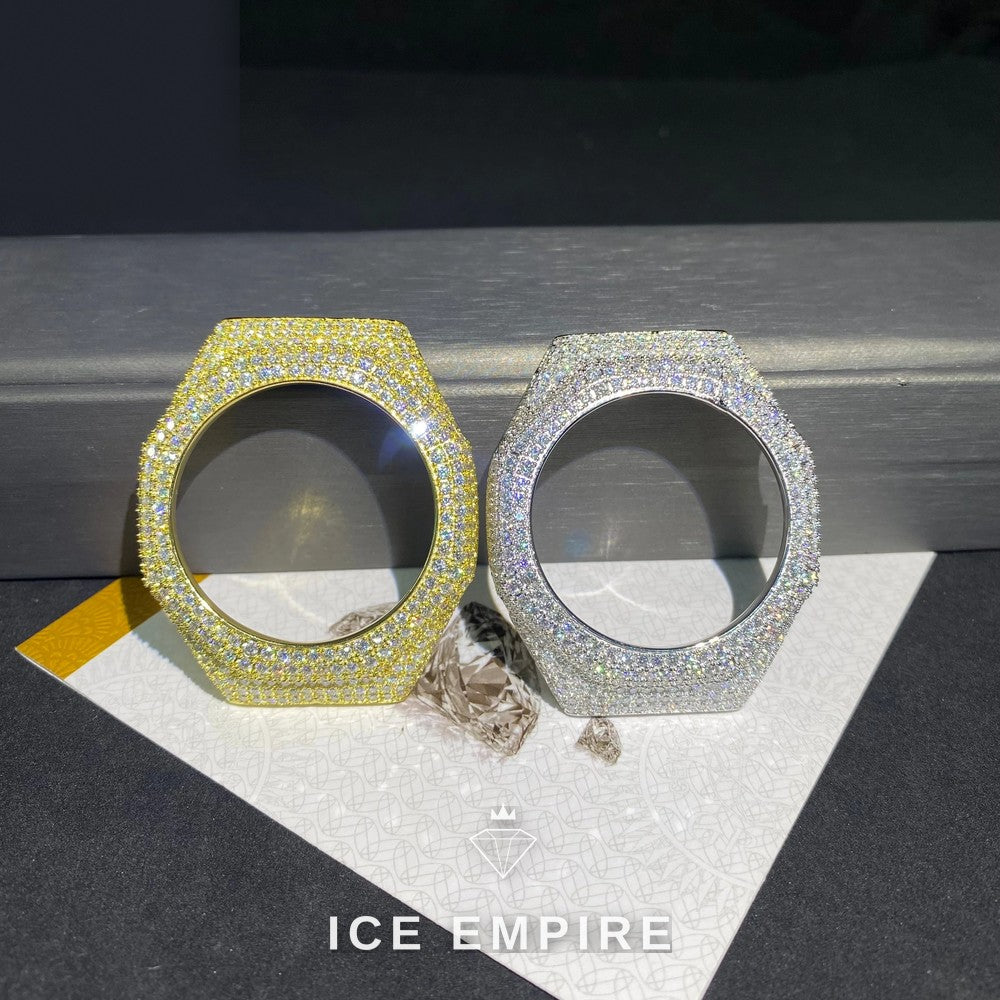 Iced Out 925 Silver Moissanite Watch