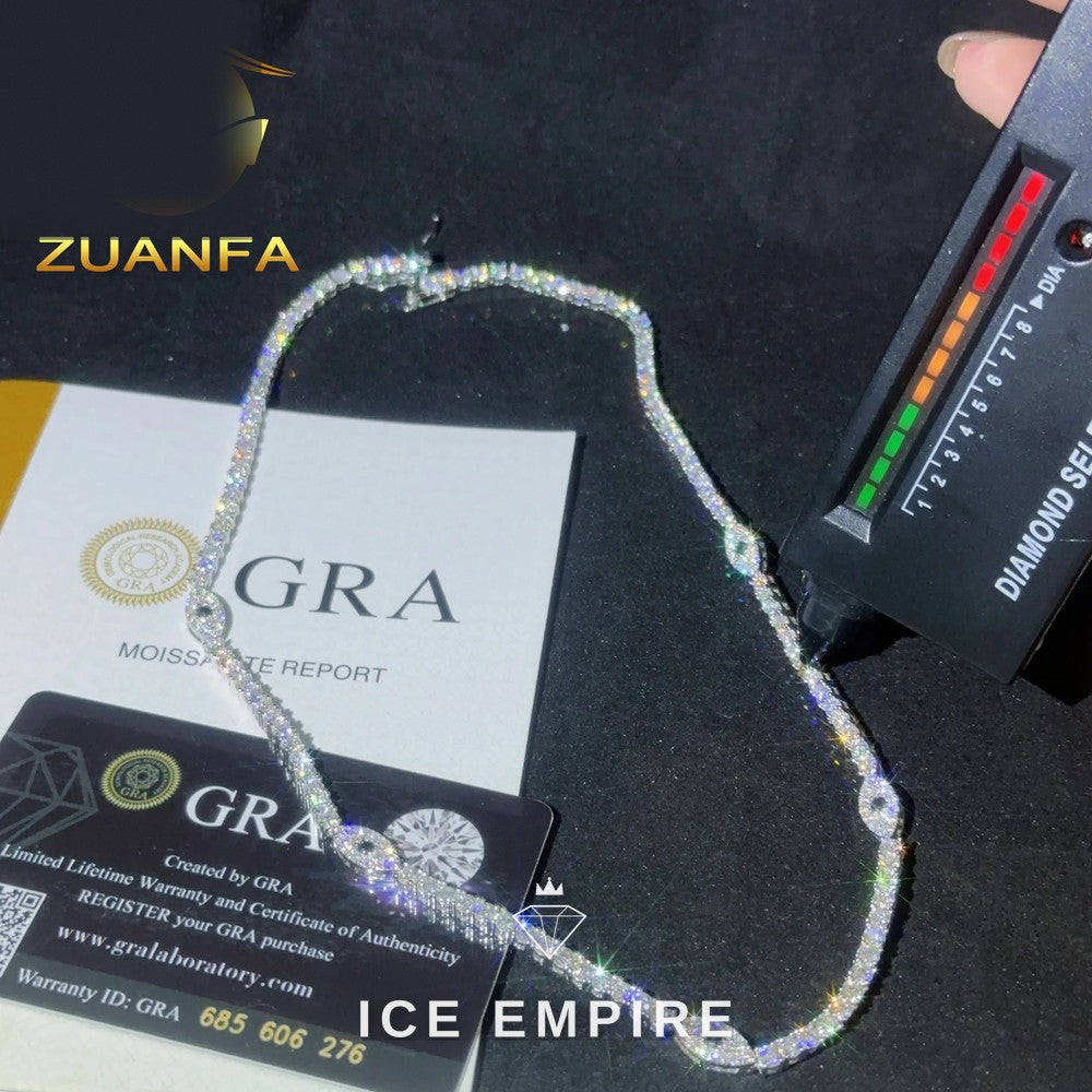 Iced Out Rose Gold Plated Moissanite Cuban Chain