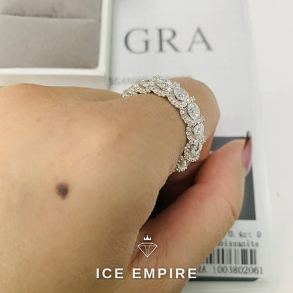 Iced Out 925 Silver Moissanite Ring