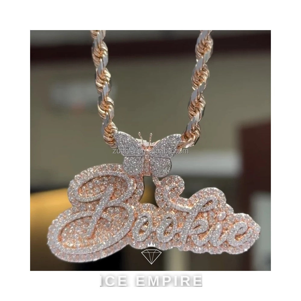 Iced Out 925 Silver Moissanite Pendant