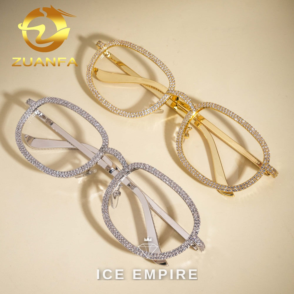 Iced Out 925 Silver Glasses
