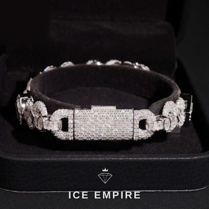 Iced Out Rose Gold Plated Moissanite Cuban Chain