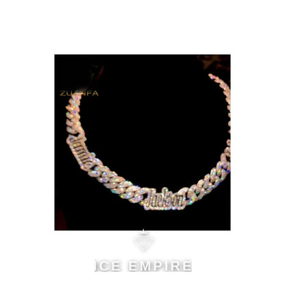 Iced Out Rose Gold Plated Moissanite Cuban Chain
