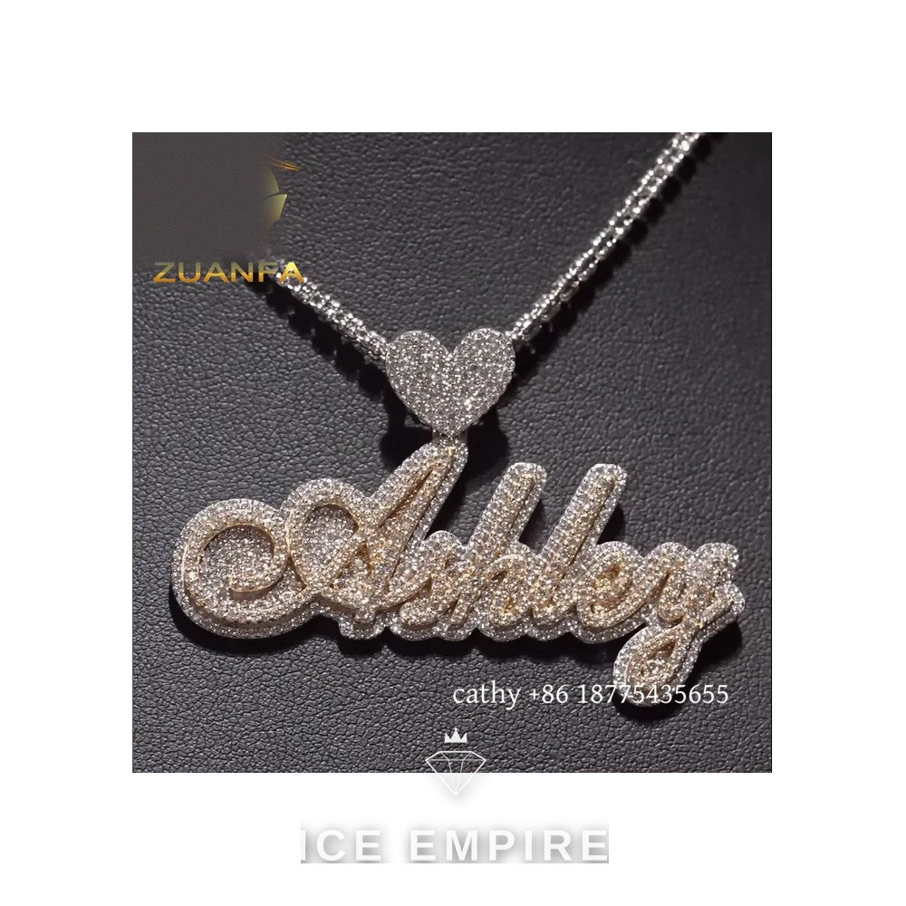 Iced Out Baguette Rose Gold Plated Pendant