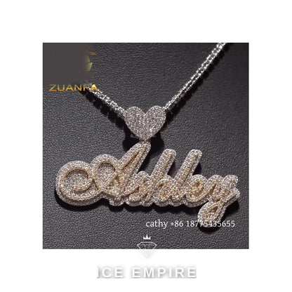 Iced Out Baguette Rose Gold Plated Pendant