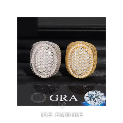 Iced Out Baguette 925 Silver Moissanite Ring