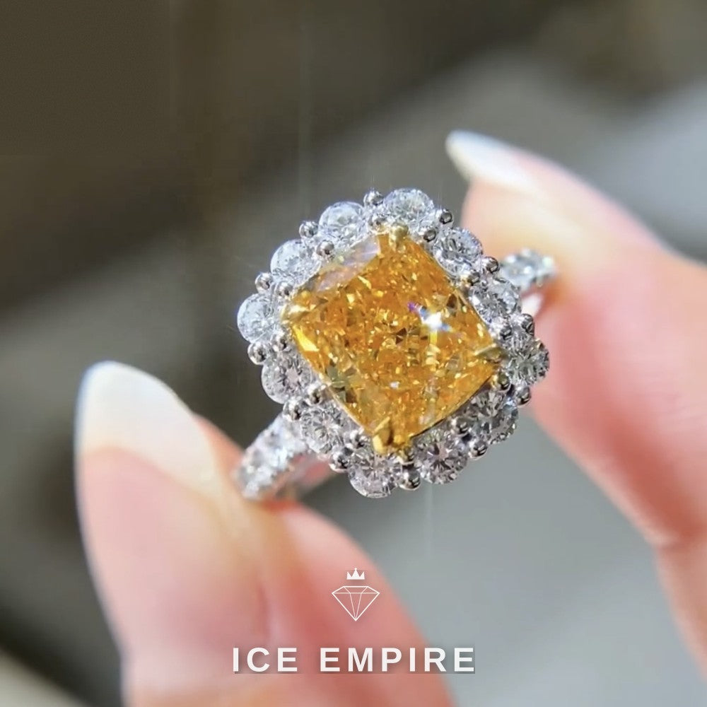 Iced Out Gold Plated Lab Grown Diamond Ring