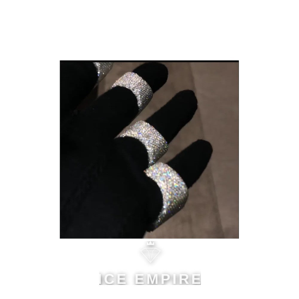 Iced Out Baguette Gold Plated Moissanite Ring