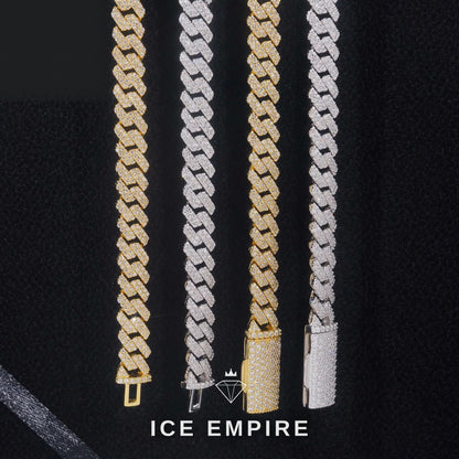 Iced Out Rose Gold Plated Moissanite Cuban Chain