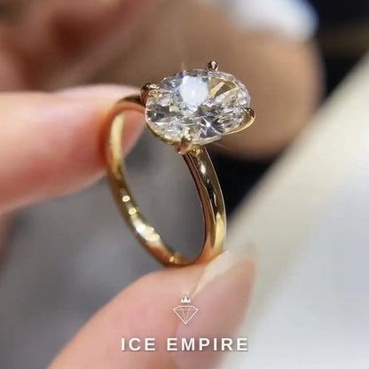 Iced Out 14K Gold Lab Grown Diamond Ring