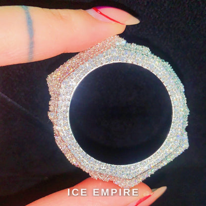 Iced Out 925 Silver Moissanite Watch