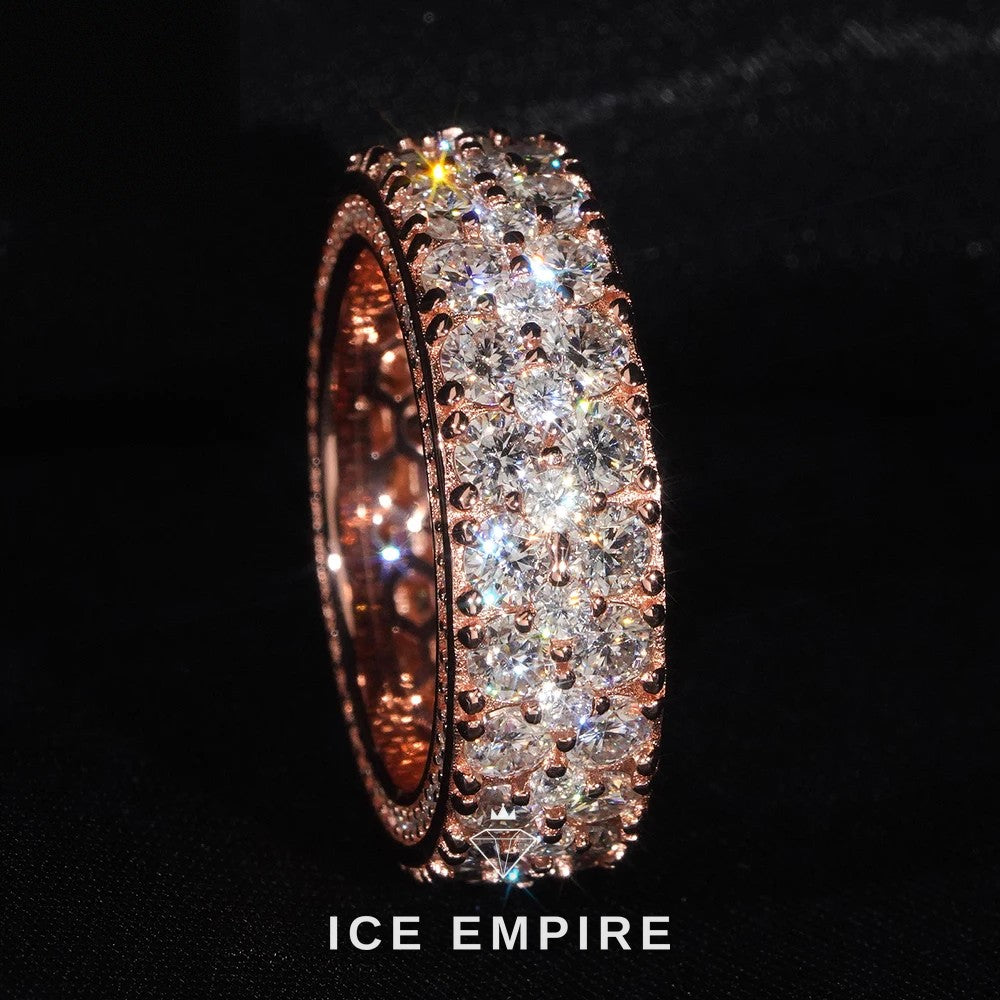 Iced Out Gold Plated Moissanite Ring