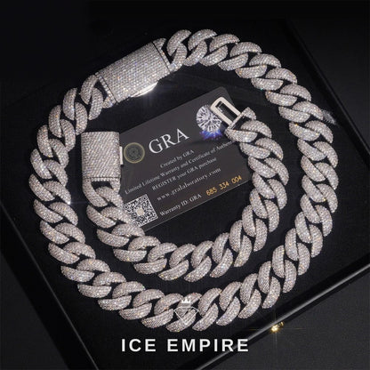 Iced Out Rose Gold Plated Moissanite Cuban Chain