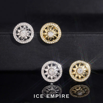 Iced Out 925 Silver Moissanite Stud Earrings