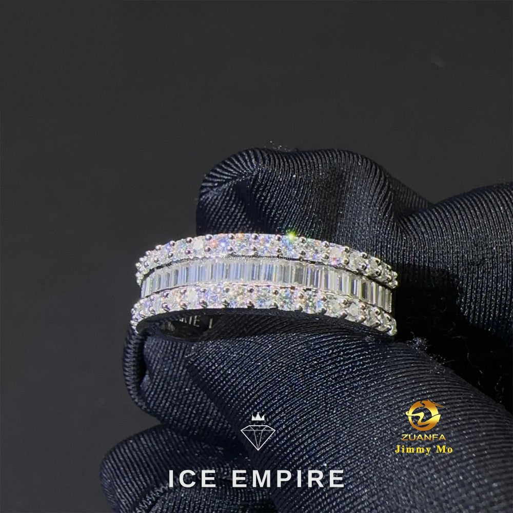 Iced Out Baguette Gold Plated Moissanite Ring