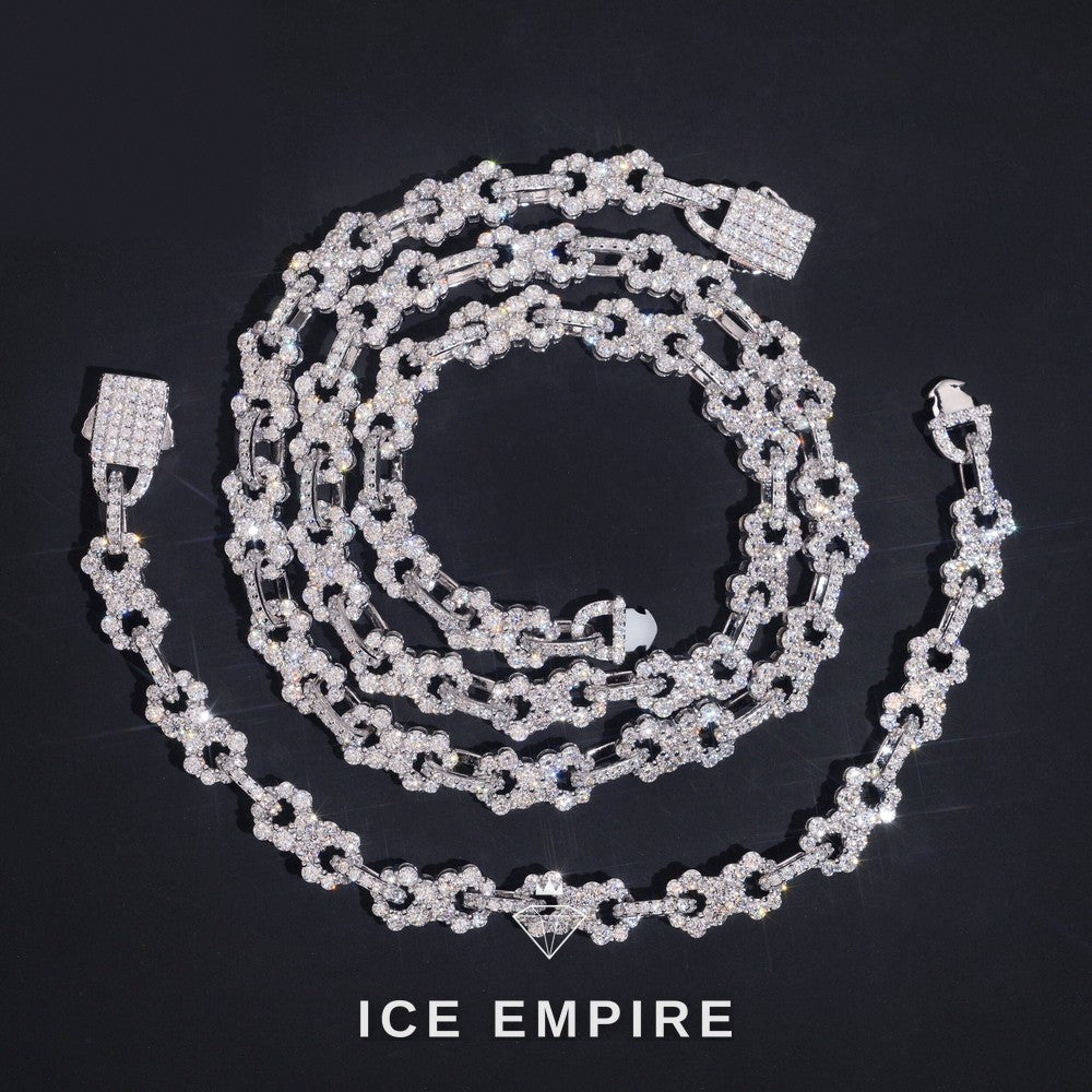 Iced Out Rose Gold Plated Moissanite Cuban Chain
