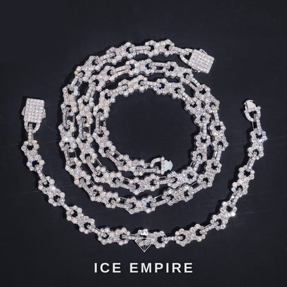 Iced Out Rose Gold Plated Moissanite Cuban Chain