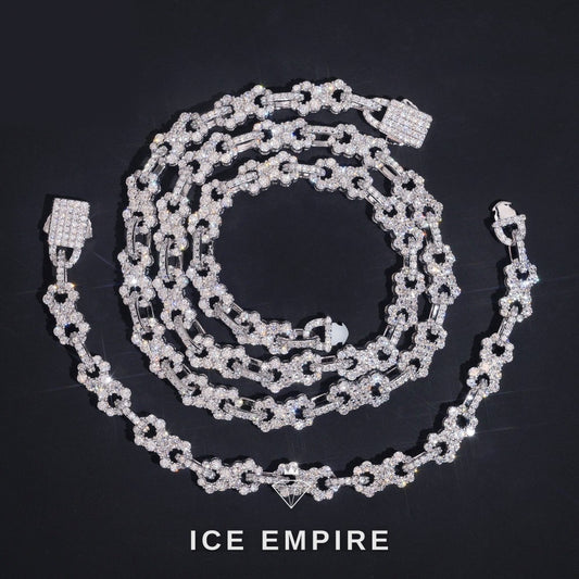 Iced Out Rose Gold Plated Moissanite Cuban Chain