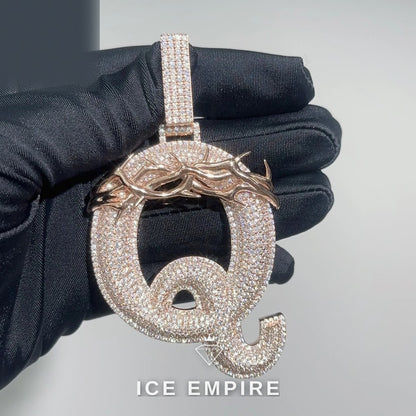 Iced Out Rose Gold Plated Pendant