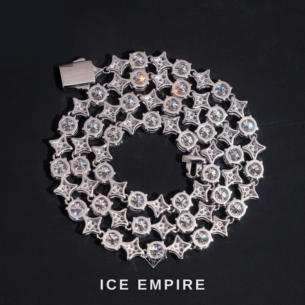 Iced Out Rose Gold Plated Moissanite Cuban Chain