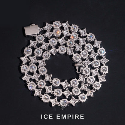 Iced Out Rose Gold Plated Moissanite Cuban Chain