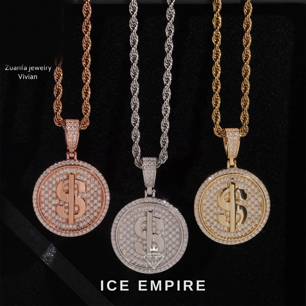 Iced Out 925 Silver Moissanite Pendant