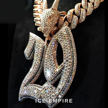 Iced Out 925 Silver Moissanite Pendant