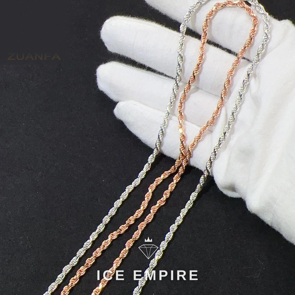 Iced Out Rose Gold Plated Cuban Chain