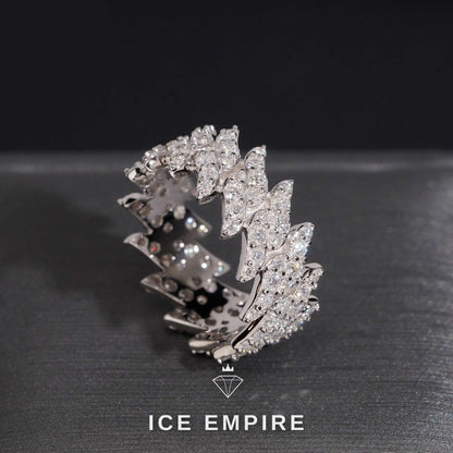 Iced Out 925 Silver Moissanite Ring