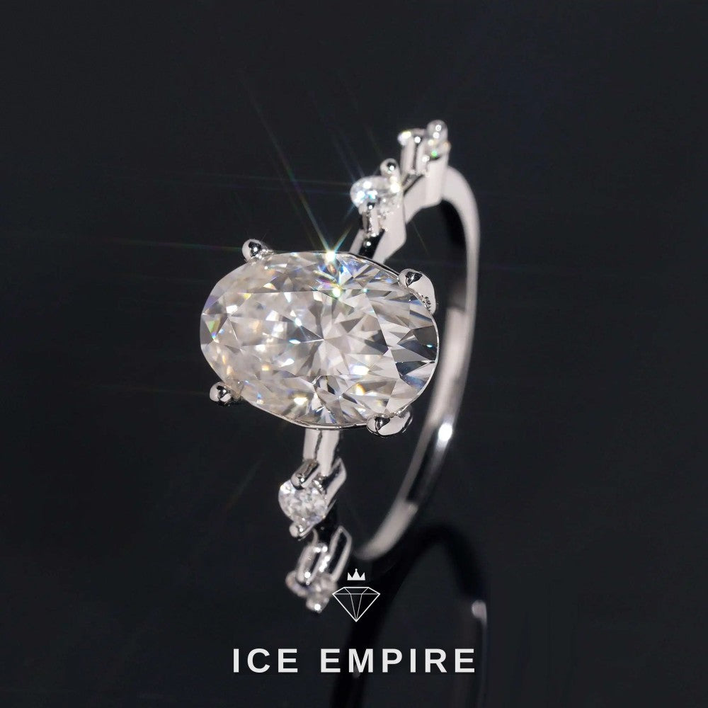 Iced Out Gold Plated Moissanite Wedding Band