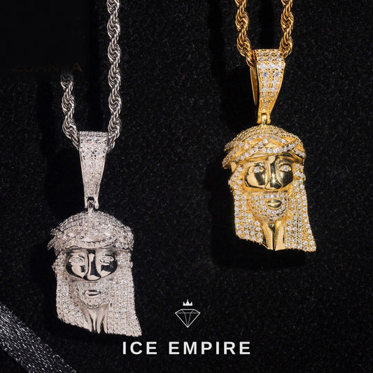 Iced Out Baguette 925 Silver Pendant