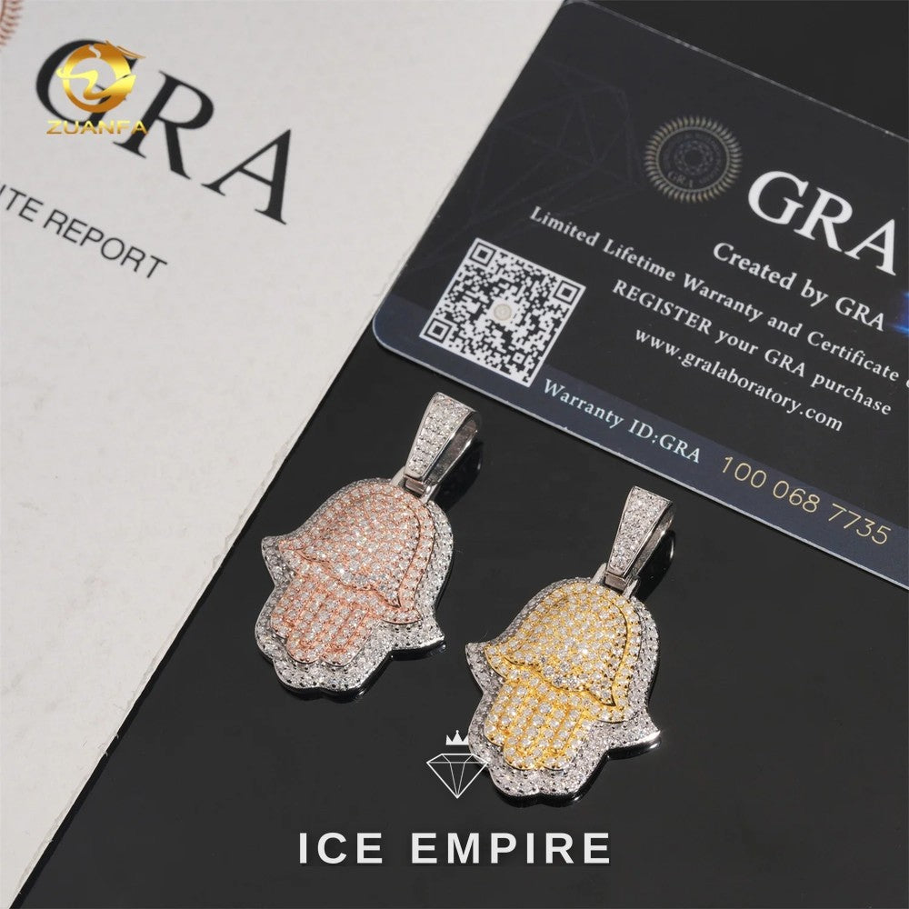 Iced Out 925 Silver Pendant