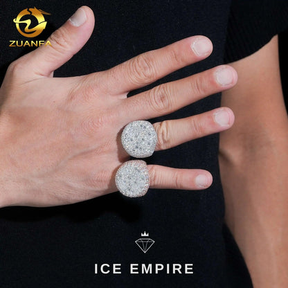 Iced Out 925 Silver Moissanite Ring