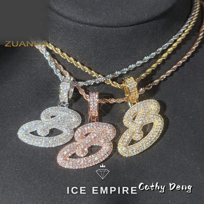 Iced Out Rose Gold Plated Pendant