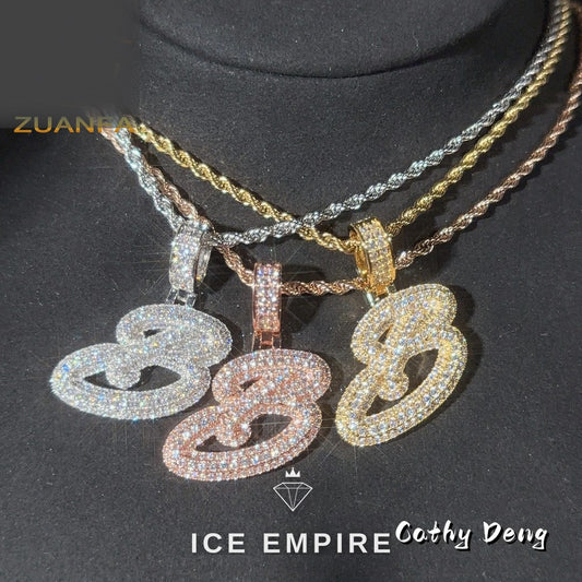 Iced Out Rose Gold Plated Pendant