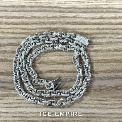 Iced Out Rose Gold Plated Moissanite Cuban Chain